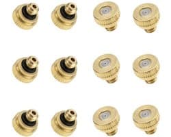 12PCS 0.3mm Messing Misting Nozzle Spray Atomization Head Laag Druk Atomizing Spray Head Nozzle