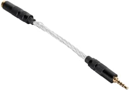 Vervangende Geluidskabel - Adapterkabel Audio - Koptelefoon Aansluiten - Vergulde Connector - 14 cm - Zilver — thumbnail 5