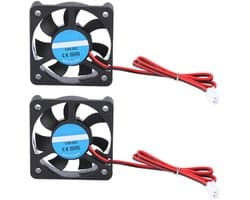 aladdien - 3D-printerventilator - 2 Stuks 5010 - Laag Geluidsniveau 30dB - 50x50x10mm - Borstelloze Koelventilator - Geschikt voor DIY 3D-printer - 24