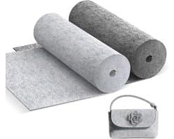 Felt stof van 30 x 200 cm voor DIY projecten, naaien, borduren en woningdecoratie - 2 stuks polyester viltrollen