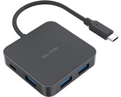 USB-C Hub - Adapter Dock - Extra Poorten - Zeven Functies - 7 poorten - Zwart