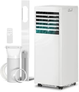 4-in-1 Mobiele Airco - Draagbare Airconditioner - 4-in-1 Koelen, Ontvochtiger, Ventilator & Slaapstand - 9000 BTU - voor 20-30 m² - met Afstandsbediening & 24-uurs Timer - Wit — thumbnail 3
