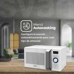 Magnetron Met Grill - Compacte Oven - Snel Opwarmen - 8 Programma's - 46 x 37 cm - Wit — thumbnail 4
