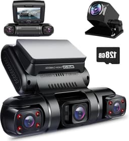 Dash Cam - Auto Camera - Rij Veilig - 4 Kanalen Opname - 1080p FHD - Zwart — thumbnail 1