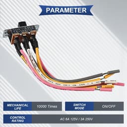 ZE-209-22 Plafondventilator Schakelaar - 6-polige Controle, 125V/250V, Vervangend Model — thumbnail 4