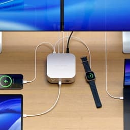Satechi Thunderbolt 5 cubedock SSD docking station – 4 x Thunderbolt 5 (1 host) – 2 x USB-C 3.2 – 1 x USB-A 3.2 – Ethernet – 3.5 mm audiojack – SD/MicroSD kaartlezer – Inclusief DC adapter - Grijs — thumbnail 2