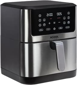 Luchtfriteuse - Airfryer Frituurpan - Gezond Koken - Grote Capaciteit - 8 Liter - Zilver — thumbnail 1