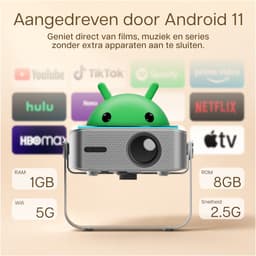 Beamer met WiFi & Bluetooth, 100 Inch Projectiescherm & Standaard van MMOBIEL – Native 1080P, 320 ANSI, 4K Ondersteuning, Automatische Keystone Correctie, 200 Inch – Voor HDMI, USB, iOS & Android — thumbnail 2