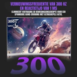 Florixa® Gaming Monitor 240hz - Gaming Monitor -Zwart - ‎‎18cm x 62cm x 45cm; 6.2kg — thumbnail 2