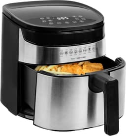 Digitale Airfryer - Heteluchtfriteuse XL - Gezond Frituren - 8 Programma's - 4.5 Liter - Zwart Zilver — thumbnail 1