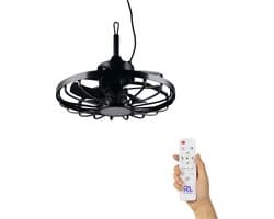 Fantiluxe - Saga - Plafondventilator met verlichting - Zwart - Ø51cm - Afstandsbediening - Met lamp - Plafond ventilator - Slaapkamer