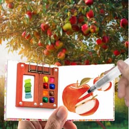 Dailygoods- Aquarelset Perfect Reisformaat - Mini-Aquarelpalet - Draagbaar Waterverfpalet - Lichtgewicht Verfdozen - 10 Stuks - Compact 6x6 cm - Verfpalet — thumbnail 5