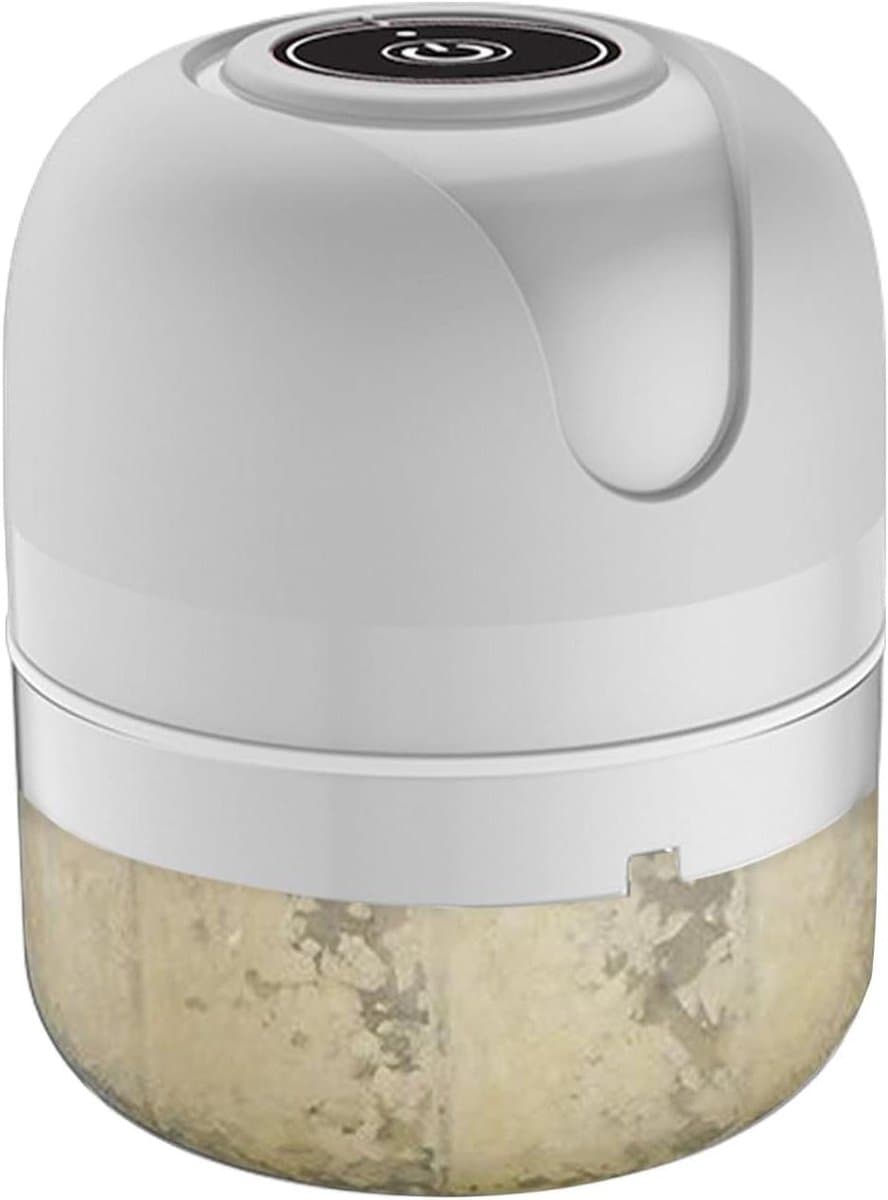 Elektrische Keukenmachine - Mini Hakker - Snel Ingrediënten Snijden - Draadloos en USB-C Oplaadbaar - 250 ml - Wit — afbeelding 1