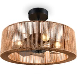 Fantiluxe - Wilma - Plafondventilator met verlichting - Hout - Ø61cm - Afstandsbediening - Met lamp - Plafond ventilator - Slaapkamer — thumbnail 2