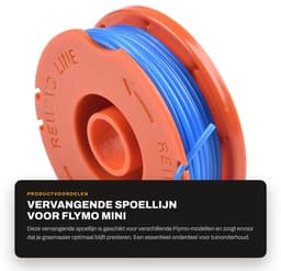 Dailygoods- Spoellijn Vervangend Onderdeel - Grastrimmer Draad - Compatibel met Mini Trim/Multi Trim - Deel nr. 1834 - OEM 5137651-90 - Geschikt voor Flymo Modellen - Grastrimmerdraad — thumbnail 5