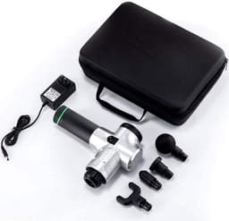 Spier Stimulator - Massage Gun - Herstel Spieren - Vier Verschillende Koppen - 12mm Amplitude - Zwart — thumbnail 4