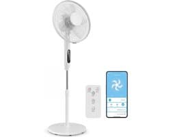 Staande ventilator - Vloer ventilator - Ruimte verkoelen - Met afstandsbediening - 138 cm hoog - Wit