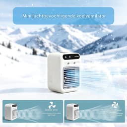 carmdering - 2-In-1 Draagbare Airconditioner - Persoonlijke Luchtverkoeler - Mobiele Klimaatbeheersing - Ultras stille Bevochtiging - Duurzaam Plastic - Energiezuinig Design - Ideaal Voor Reizen - 1 Stuk — thumbnail 4