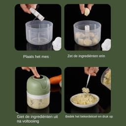 Elektrische Hakmachine - Keuken Gadget - Snel Ingrediënten Verwerken - Draadloos USB Opladen - 250 ml Capaciteit - Cyaanblauw — thumbnail 2