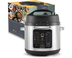 RUX® Multicooker - Multicookers - Zilver/Zwart - ‎34cm x 34cm x 31cm