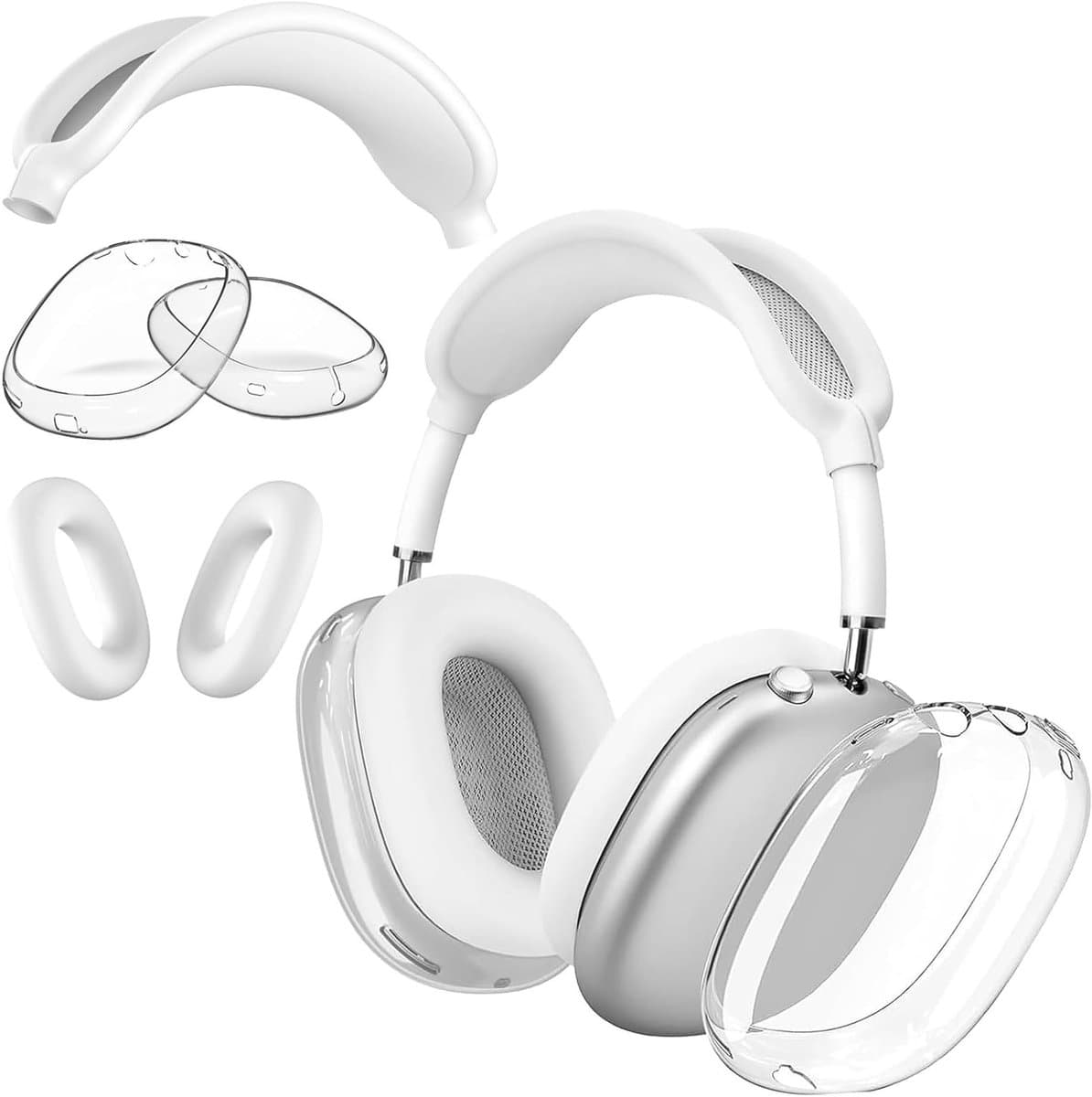 Duurzame en Transparante Oorbescherming voor Hoofdtelefoons, Anti-Kras TPU Case, Accessoires voor AirPods Max en Vergelijkbare Modellen — afbeelding 1