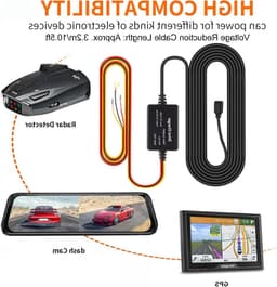 Auto Dash Cam Hardwire Kit 12V-28V Naar 5V USB Adapter - Oververhittingsbeveiliging - Voor Mirror Cam Navigator — thumbnail 5