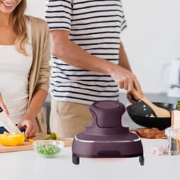 8 stuks Airfryermatten voor Ninja Crispi, draagbare vierpotige siliconen hittebestendige onderzetters Airfryermat voor kooksysteemhouder Kitchen Aid-accessoires (zwart) — thumbnail 6