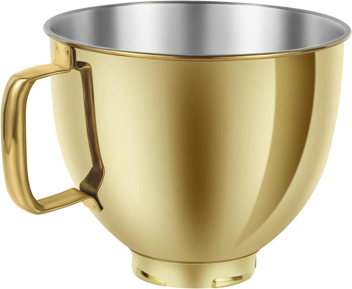 RVS Mengkom - Keukenmachine Kom - Bakken en Koken - Heavy Duty Ontwerp - 5 Quart - Goud — afbeelding 1