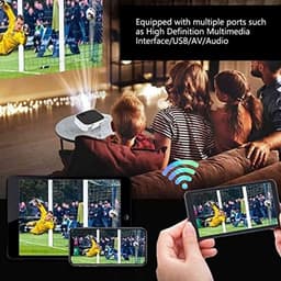 Allecto - Projector - Mini - HD 1080P - Home Cinema - Portable - Outdoor - Wifi - LED Lights - Adapter - Smartphone Tablet Laptop TV Stick - Zwart ... — thumbnail 4
