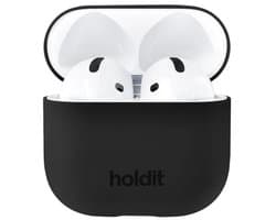 Holdit Silicone Case voor de Apple AirPods 4 - Zwart