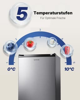 Kleine Koelkast - Mini Koelvak - Dranken Koelen - Energiezuinig Stil - 91 Liter - Zilver — thumbnail 3
