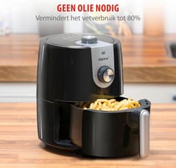 Heteluchtfriteuse - Compacte Oven - Gezond Frituren - Snelle Bereiding - 2 Liter - Zwart — thumbnail 5