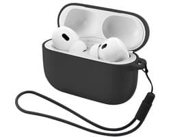 Studio Air® Airpods Hoesje Pro 3 Siliconen Case - Zwart - Soepel Airpod Hoesje voor Airpods Pro 3 (model 2025)