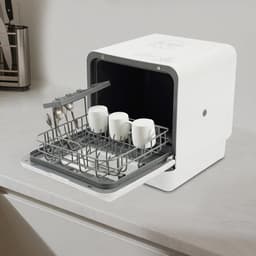 Mini Vaatwasser - Tafelmodel Vaatwasser - Kleine Keuken - Geen Wateraansluiting - 4-6 Personen - Wit — thumbnail 4