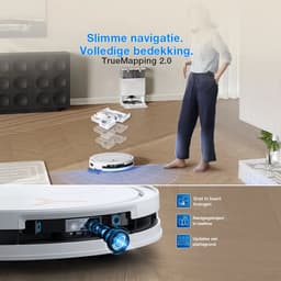 ECOVACS DEEBOT T50 PRO OMNI Gen3 Robotstofzuiger met Dweilfunctie - 25.000Pa - 8.1 cm Ultradun - ZeroTangle 3.0 - TruEdge 2.0 Randreiniging - AIVI 3D 3.0 Obstakelvermijding - 75°C Heetwater-Wit — thumbnail 2