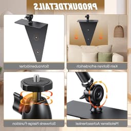 Verstelbare Projector Beugel voor Bed en Bank, 20 cm, Verborgen Ontwerp, Geschikt voor de meeste Projectoren, Ideaal voor Thuisbioscoop en Presentaties — thumbnail 3