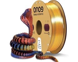 Driekleurig PLA-filament - Zijde PLA filament - 3D-printen - Meerkleurige coëxtrusies - 175 mm - Goud koper blauw
