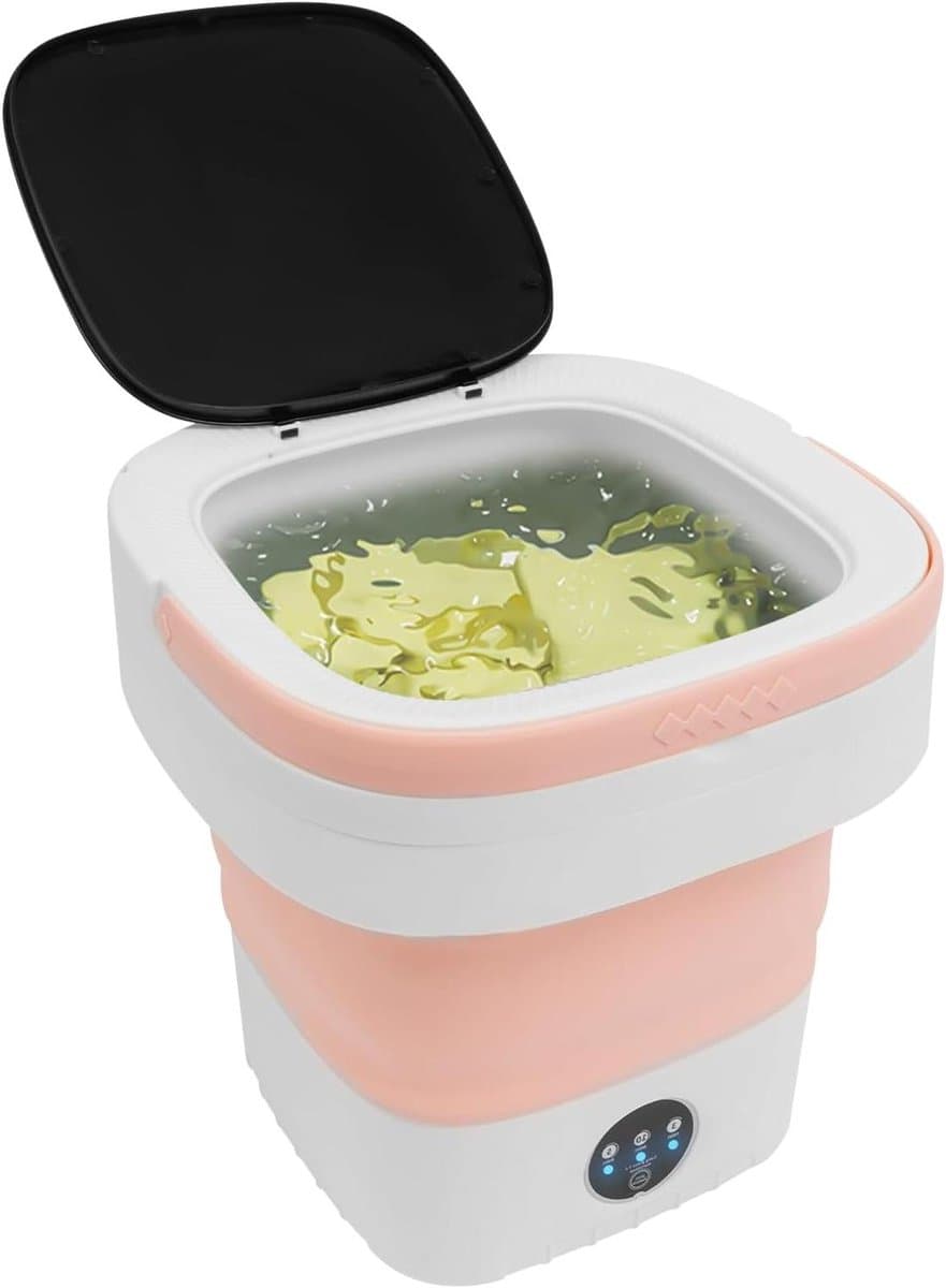 Mini Wasmachine met Centrifuge - Voor Kleine Wasgoed - Meerdere Programma's - wascyclus — afbeelding 1