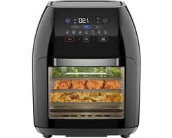 Multifunctionele Airfryer - Heteluchtoven Dehydrator - Gezond Koken - XL Familieformaat - 10 Liter - Zwart