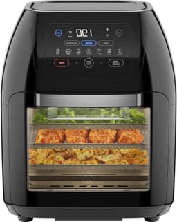 Multifunctionele Airfryer - Heteluchtoven Dehydrator - Gezond Koken - XL Familieformaat - 10 Liter - Zwart — thumbnail 1