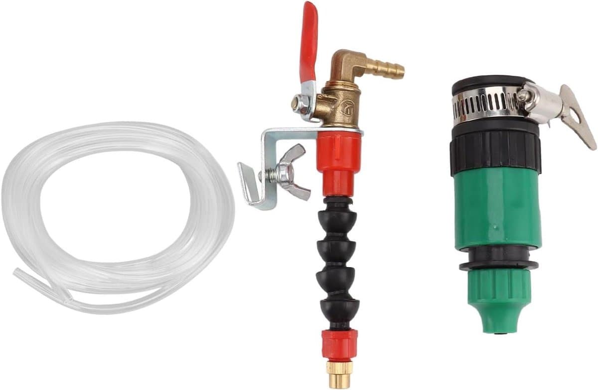 Snijmachine Stofverwijderaar - Watersproeier Systeem - Stofvrij Werken - Instelbaar Watervolume - 5m Waterslang - Zilver — afbeelding 1