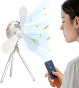 Draagbare Plafondventilator - Ventilator Lamp - Buiten Verkoeling - Dubbele Functionaliteit - 7200mAh Batterij - Enkel Kenmerk — thumbnail 4