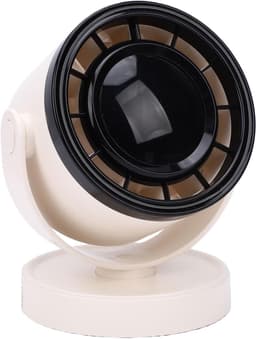 Bureauluchtcirculatieventilator - Draagbare ventilator - Persoonlijke koeling - Realtime batterijweergave - 17D x 14.3W x 12.5H cm - Beige — thumbnail 4
