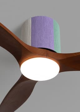 CREATE - Stille plafondventilator 100% hout 40W (Ø132cm) - Met licht LED - Afstandsbediening - 6 snelheden - Programmeerbaar - WIND CALM CUSTOM WOVEN — thumbnail 3