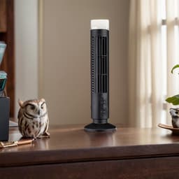 LED Torenventilator - Mini Airco - Ruimte Koelen - Bladloos Ontwerp - 38 cm Hoog - Wit — thumbnail 2
