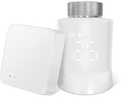 Slimme Thermostaat - Radiatorknop Temperatuurregelaar - Energie Besparen - Open Raam Detectie - Ø 54 x 75 mm - Wit