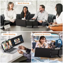 UFTA Laptop Monitor - Draagbare Monitor - 14 inch - FHD 1080P IPS Scherm -Uitbreiding Dubbel Scherm voor Portable Laptop - Zwart — thumbnail 4