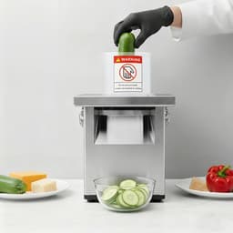 Elektrische Groentesnijder - Keukenmachine Multifunctioneel - Snel Ingrediënten Bereiden - 4-in-1 Snijfuncties - 150 kg Per Uur - Zilver — thumbnail 4