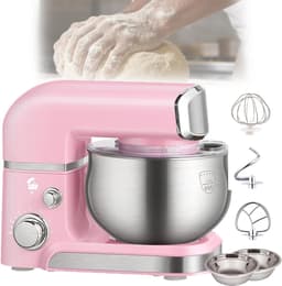 Elektrische Keukenmixer - Standmixer - Thuis Bakken - 6 Snelheden - 3.5L Kom - Roze — thumbnail 1