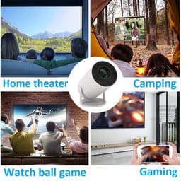 Dailygoods - Dailygoody - 4K Miniprojector - Draaibare projector - Thuisbioscoop - 5G WIFI - Bluetooth - Android 11.0 - Geschikt voor films en series - Compact for... — thumbnail 4